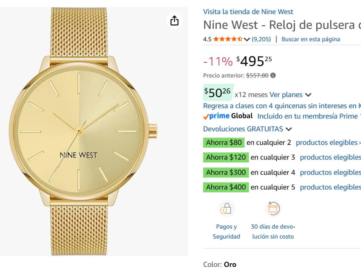 Nine West - Reloj 
