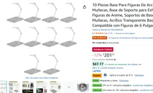 PACK DE 10 BASES PARA MONOS DE 6 PULGADAS