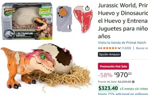Jurassic World, Primal Hatch, Juguete de Huevo y Dinosaurio Interactivo, eclosiona el Huevo y Entrena al bebé Dinosaurio - Juguetes para niños y niñas a Partir de 5 años