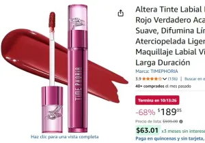 Altera Tinte Labial Difuminador 002 Burst, Rojo Verdadero Acabado Brillante a Mate Suave, Difumina Líneas del Labio, Textura Aterciopelada Ligera Sin Pegajosidad, Maquillaje Labial Vibrante Hidratante y de Larga Duración