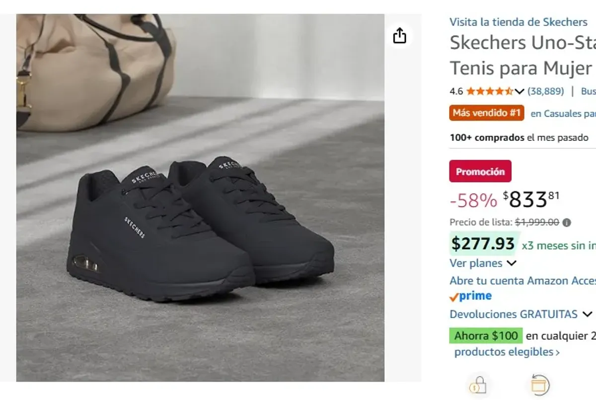 Skechers Uno-Stand on Air Tenis para Mujer
