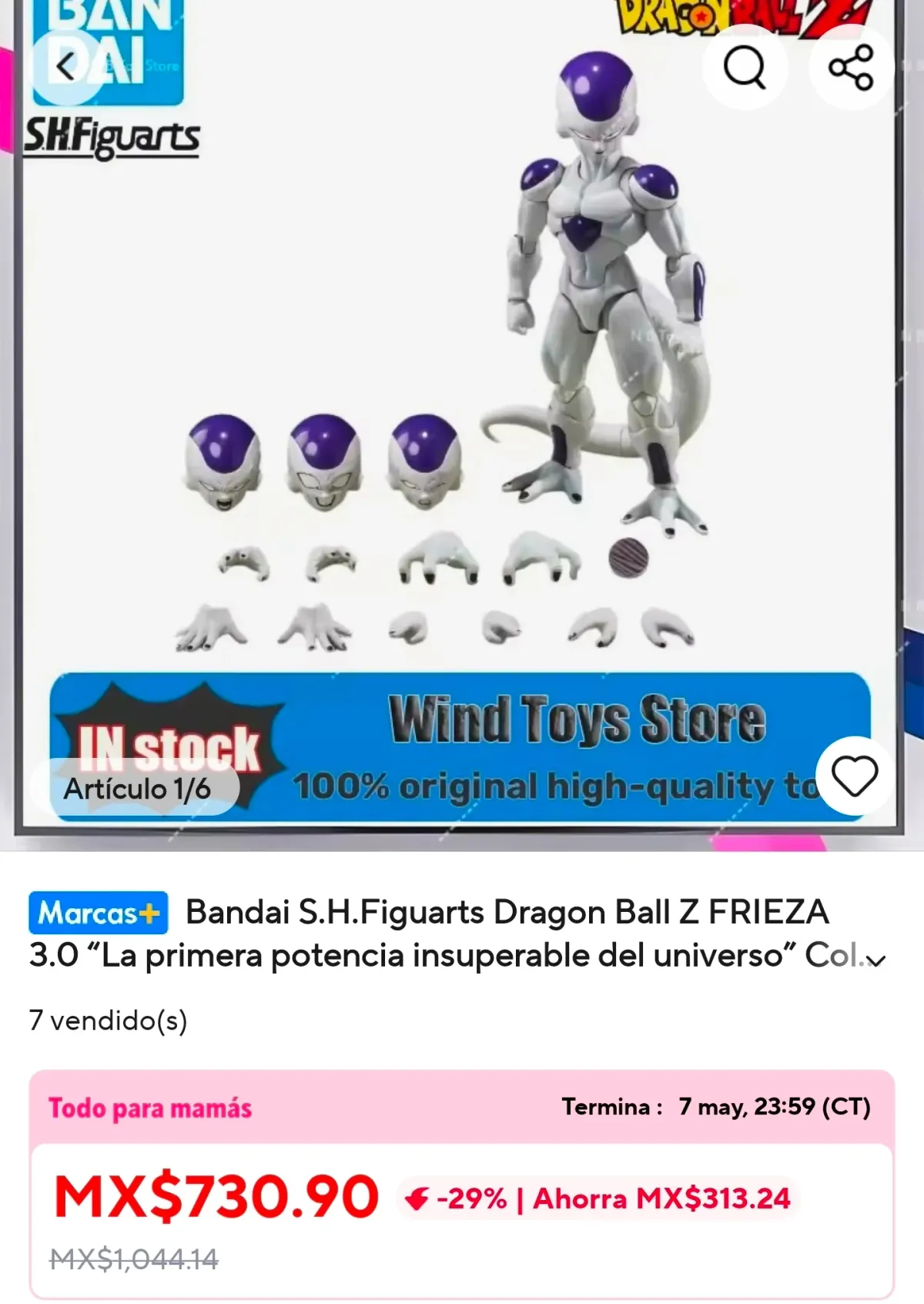 PREVENTA FREEZER 3.0 DE FIGUARTS BAJA CON "IFPFTCET"