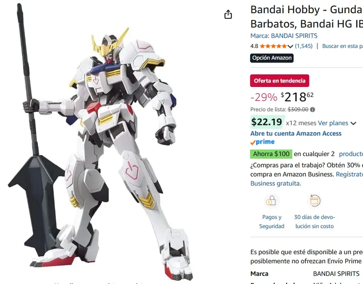 GUNDAM BARBATOS HIGH GRADE BARATO BARATO COMO CARNE DE GATO