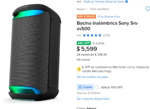 Bocina Inalámbrica Sony Srs-xv500