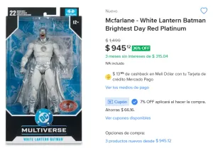 WHITE LANTERN BATMAN BAJA CON EL CUPON "MELIHS7"