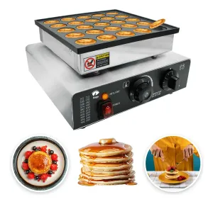Maquina Industrial 25 Mini Hot Cakes, Cupcakes, Panqueques Y Muffins Control De Temperatura Y Temporizador