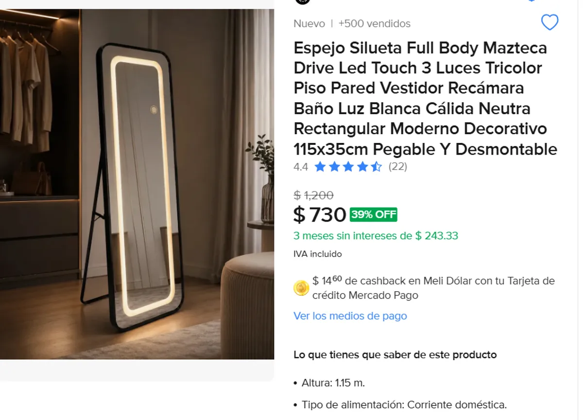 Espejo Full Body 