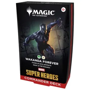 Magic: The Gathering | Marvel Super Heroes Commander Deck - Wakanda Forever (mazo de 100 Cartas + Accesorios)
