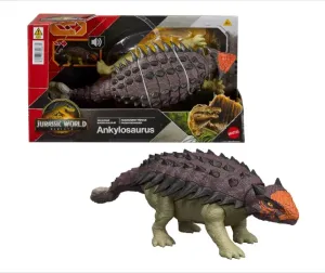 Jurassic World Dinosaurio de Juguete Rebirth Rugido Salvaje Euoplocephalus para niños de 4 años en adelante