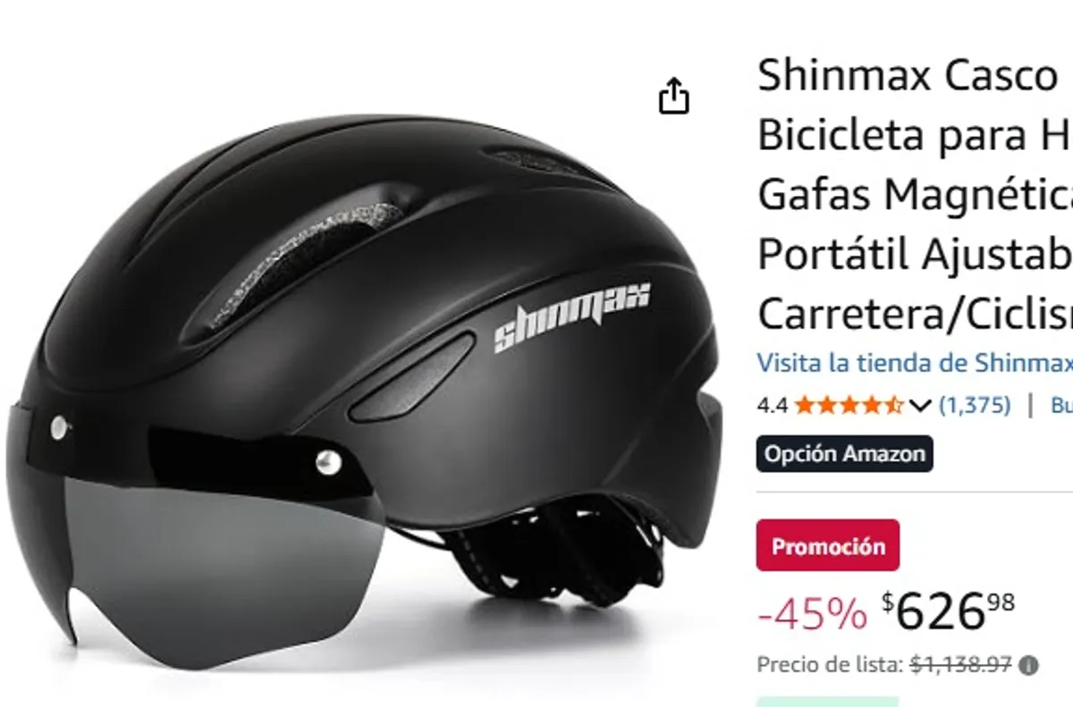 Shinmax Casco Bicicleta, Casco para Bicicleta para Hombres y Mujeres con Gafas Magnéticas Desmontables y Bolsa Portátil Ajustable para Casco Ciclismo de Carretera/Ciclismo/Montaña para Adultos