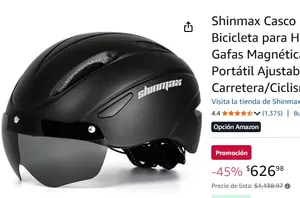 Shinmax Casco Bicicleta, Casco para Bicicleta para Hombres y Mujeres con Gafas Magnéticas Desmontables y Bolsa Portátil Ajustable para Casco Ciclismo de Carretera/Ciclismo/Montaña para Adultos