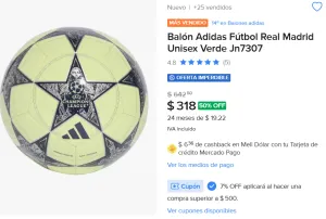 Balón Adidas Fútbol Real Madrid 