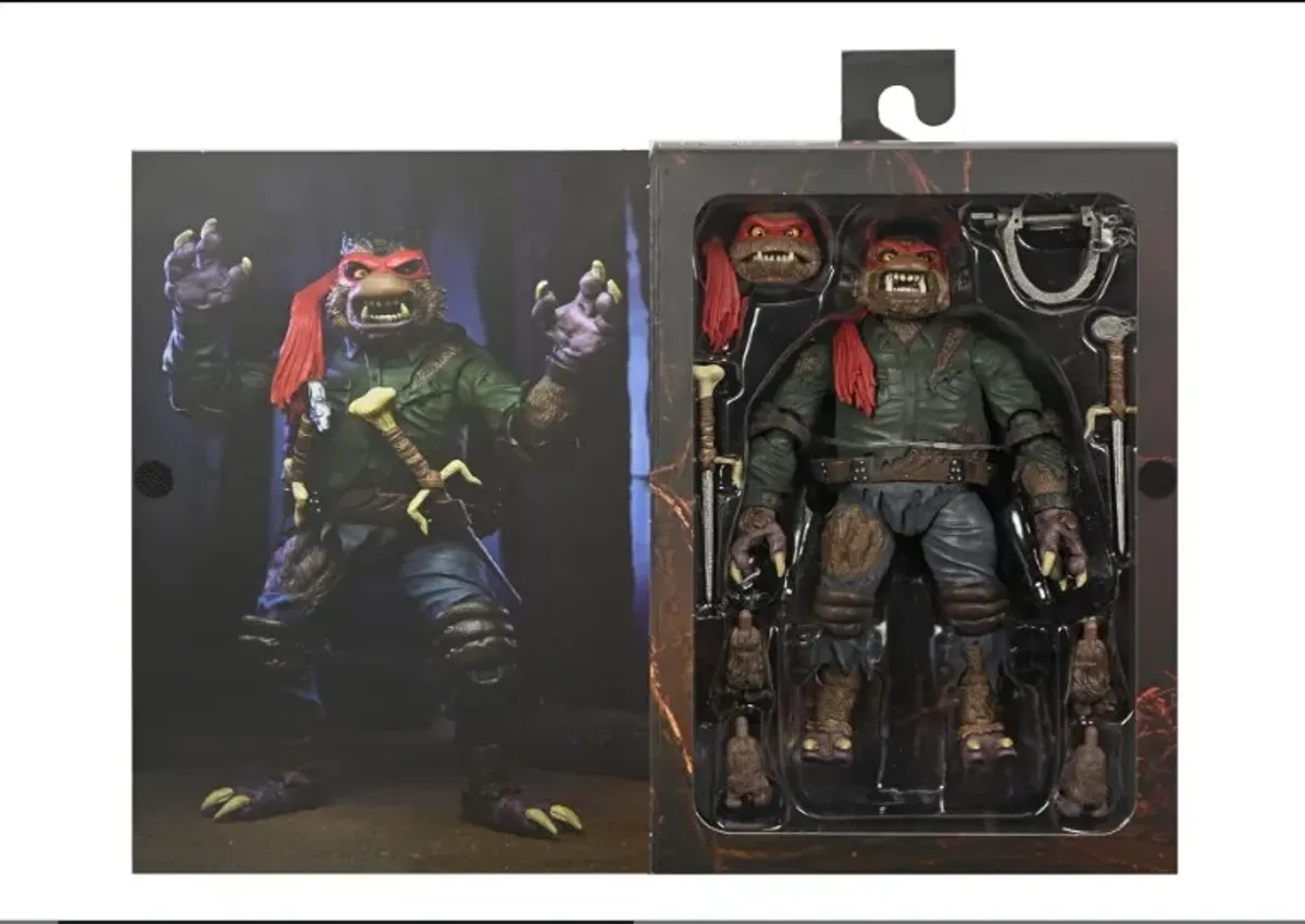 NECA Universal Monsters/Teenage Mutant Ninja Turtles Raphael as The Wolfman - Figura de acción a Escala de 7 Pulgadas