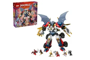 LEGO® Ninjago® Mech Ultra Combo de Zane Juguete de construcción “4 en 1” con Auto, Jet y dragón, Juego con 6 Minifiguras, Regalo para niños y niñas de 9 años o más 71834