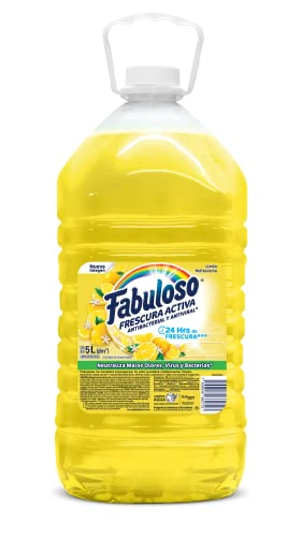 Fabuloso Limpiador Multiusos Líquido Limón Refrescante 5 L | Protección Antiviral y Antibacterial, Fragancia Concentrada, Intensa y Duradera
