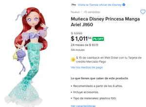 MUÑECA DE ARIEL VERSION MANGA