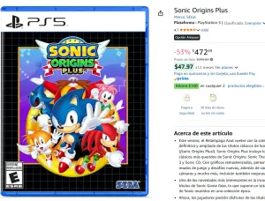 LIQUIDACIÓN DE SONIC ORIGINS PLUS