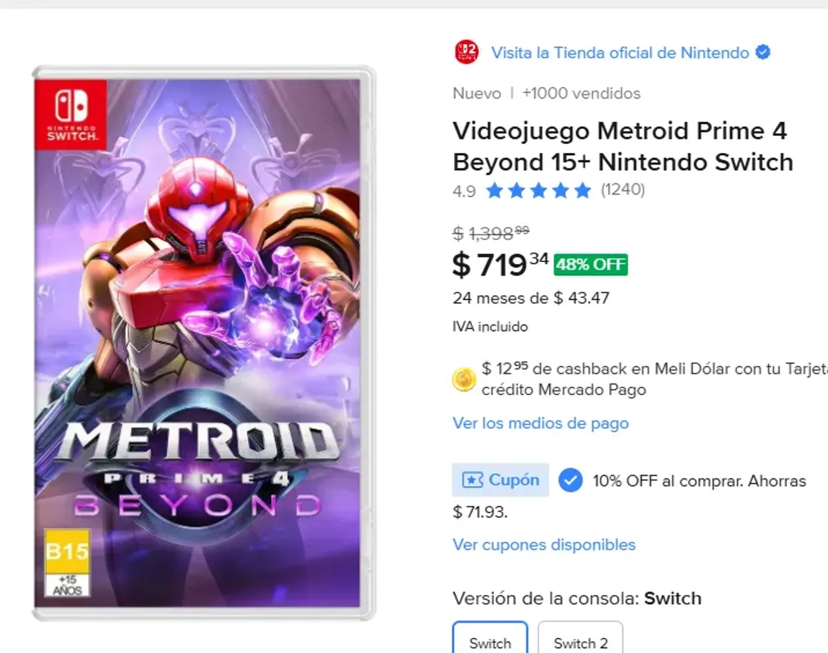 LIQUIDACION DE METROID PRIME 4 