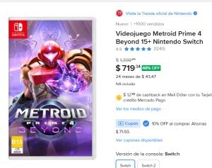 LIQUIDACION DE METROID PRIME 4 