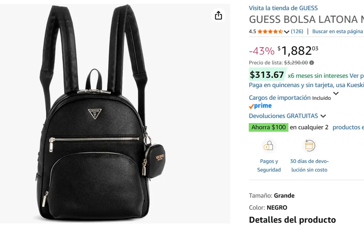GUESS bolsa