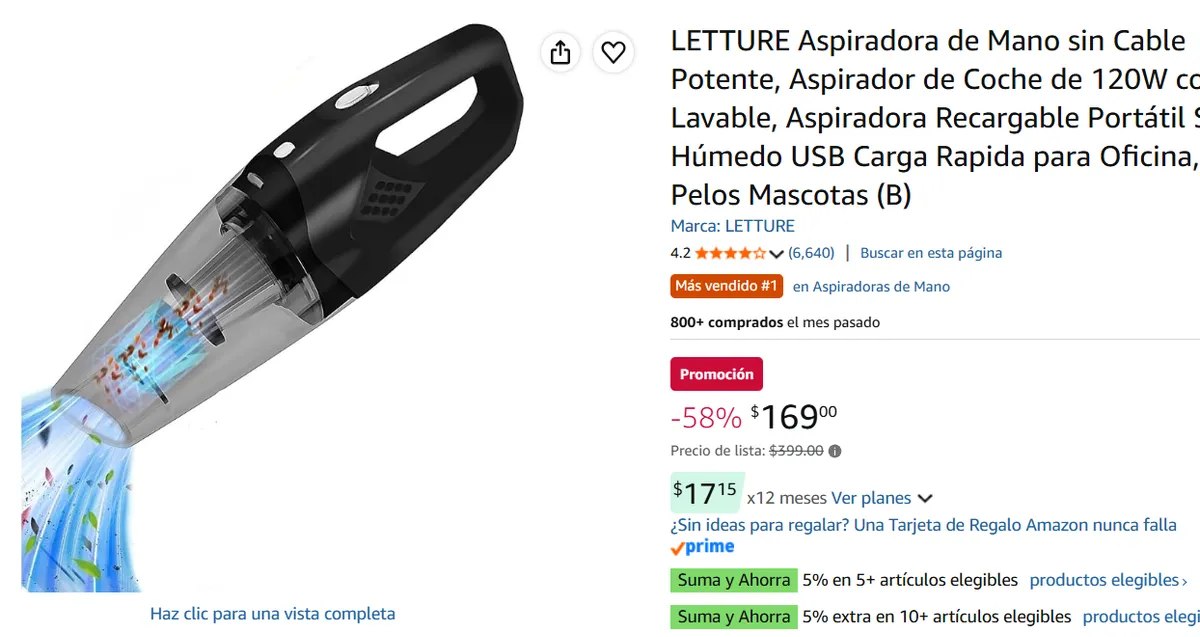 Aspiradora de Mano 