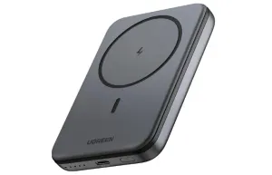 UGREEN 10000mAh Power Bank Inalabrico PD 20W Carga Raida, Cargador USB C Portail Magnético, Bateria Externa Compatible con iPhone 17/16/15/14 Serie, Galaxy, Xiaomi, iPad, LG, Negro