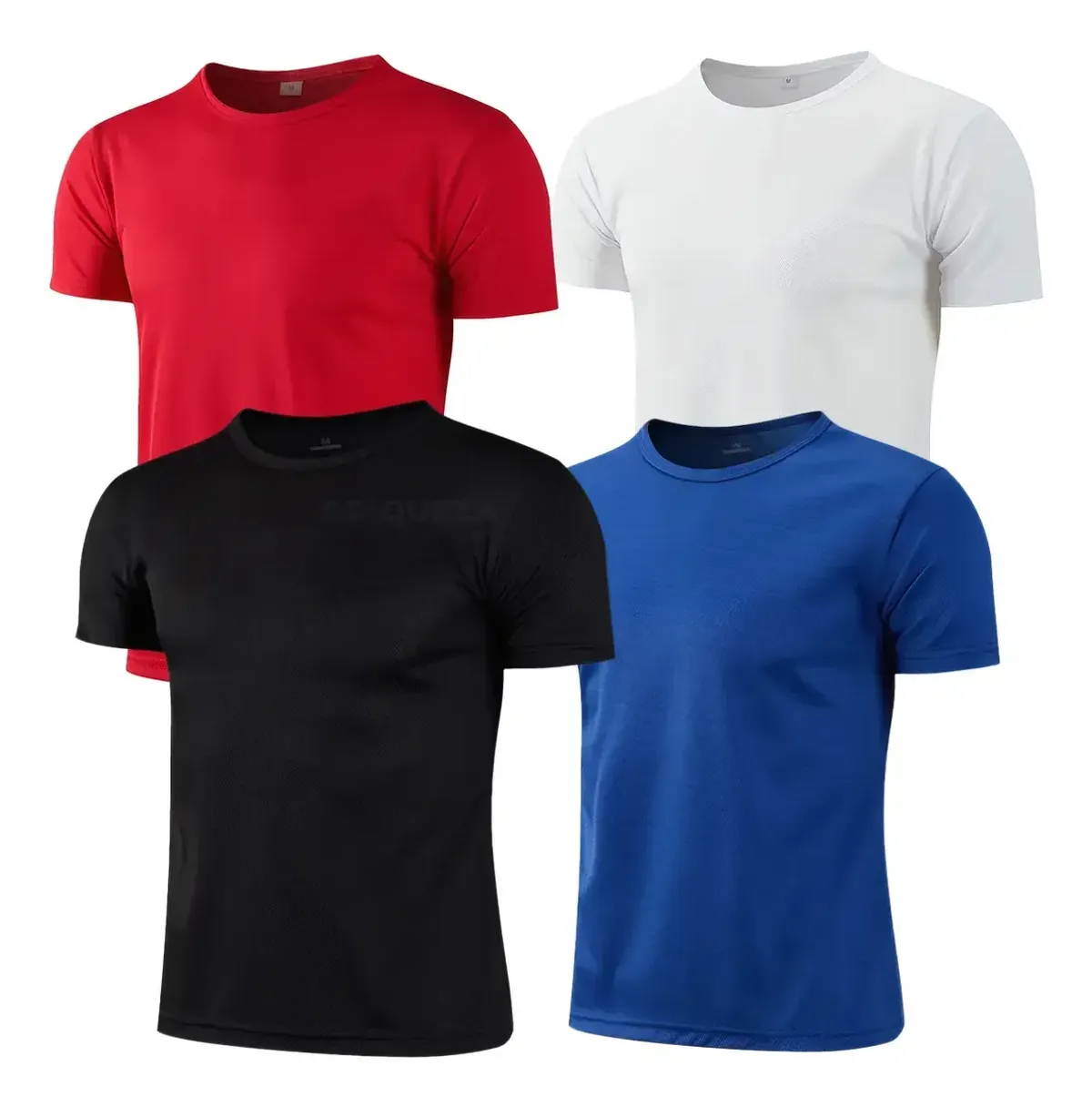 4 Playeras Hombre Deportivas Secado Rápido Gym Y Correr