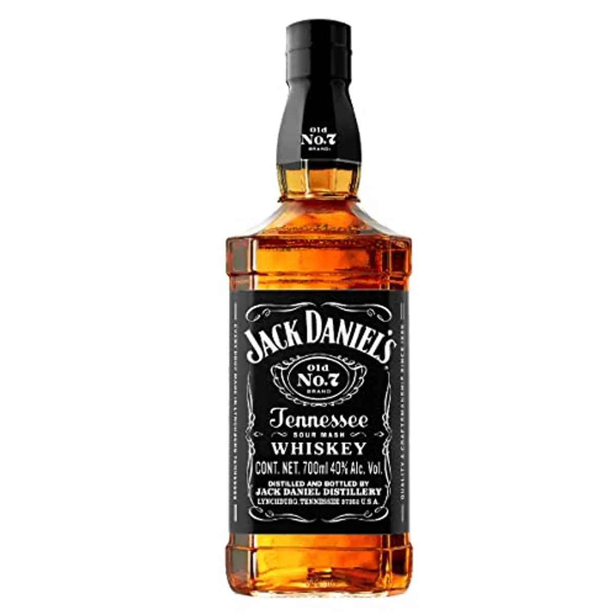 Jack Daniel's Old No.7 Whisky 700 Ml | Destilado en Tennessee, filtrado carbón maple, madurado roble blanco americano