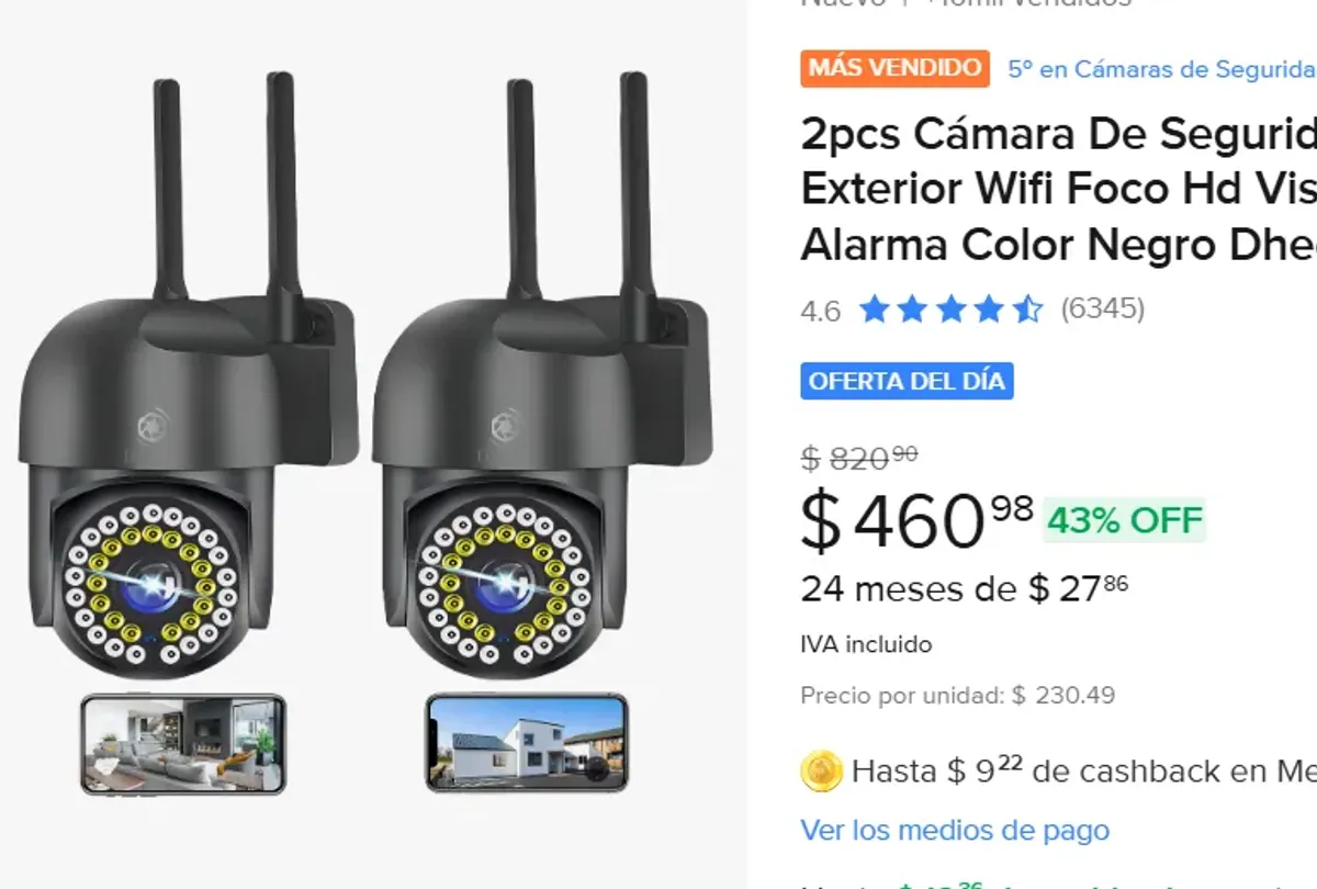 2pcs Cámara De Seguridad 