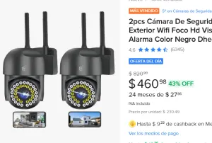 2pcs Cámara De Seguridad 