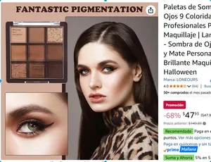 Paletas de Sombras de Ojos 9 Coloridas Profesionales Paletas de Maquillaje | Larga Duración - Sombra de Ojos Brillantes y Mate Personalidad Audaz Brillante Maquillaje de Halloween