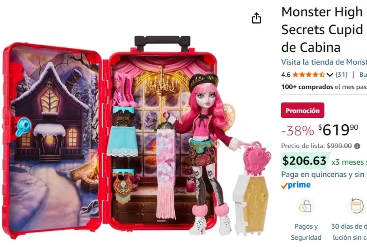 Monster High Skulltimate Secrets Cupid Asteria - Muñeca de Cabina