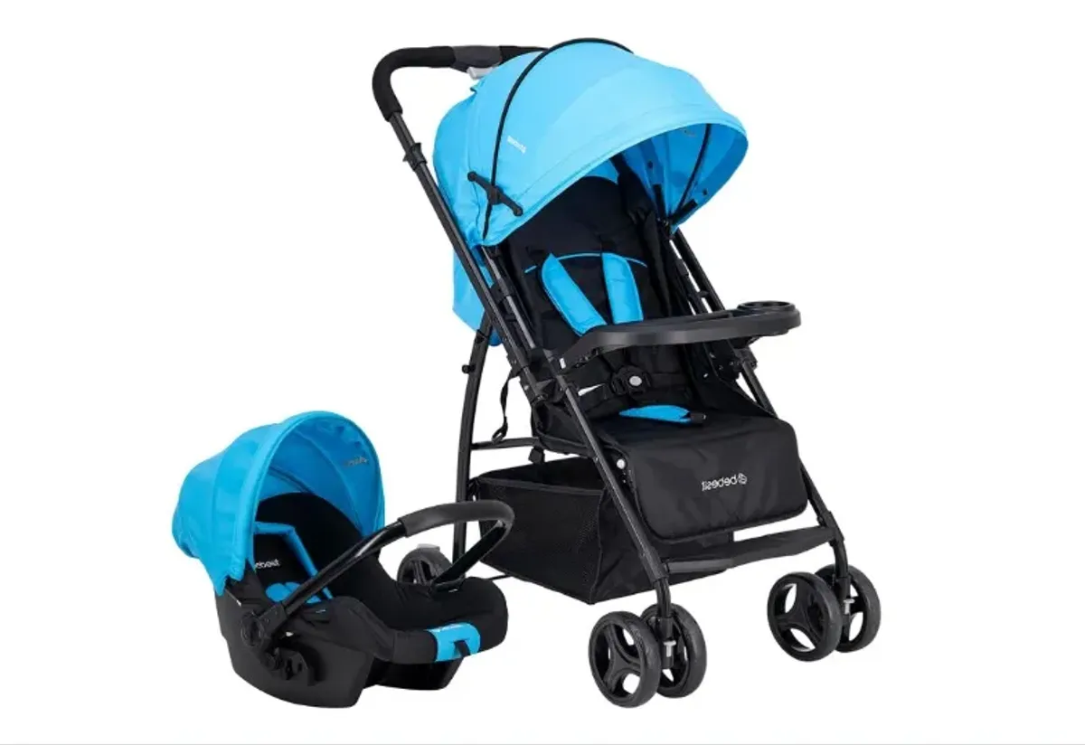 Bebesit Carriola para BebeTravel System para Auto Go Lite | Carriola de Bastón Ligera con 3 Posiciones Reclinables | Sistema de Seguridad de 3 puntos | Kit de Viaje Carriola y Portabebé Travel System