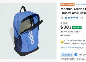 Mochila Adidas Casual Linear Unisex Azul Jx9023