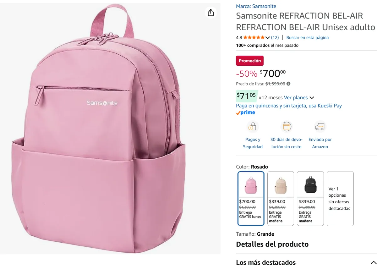 Samsonite mochila 