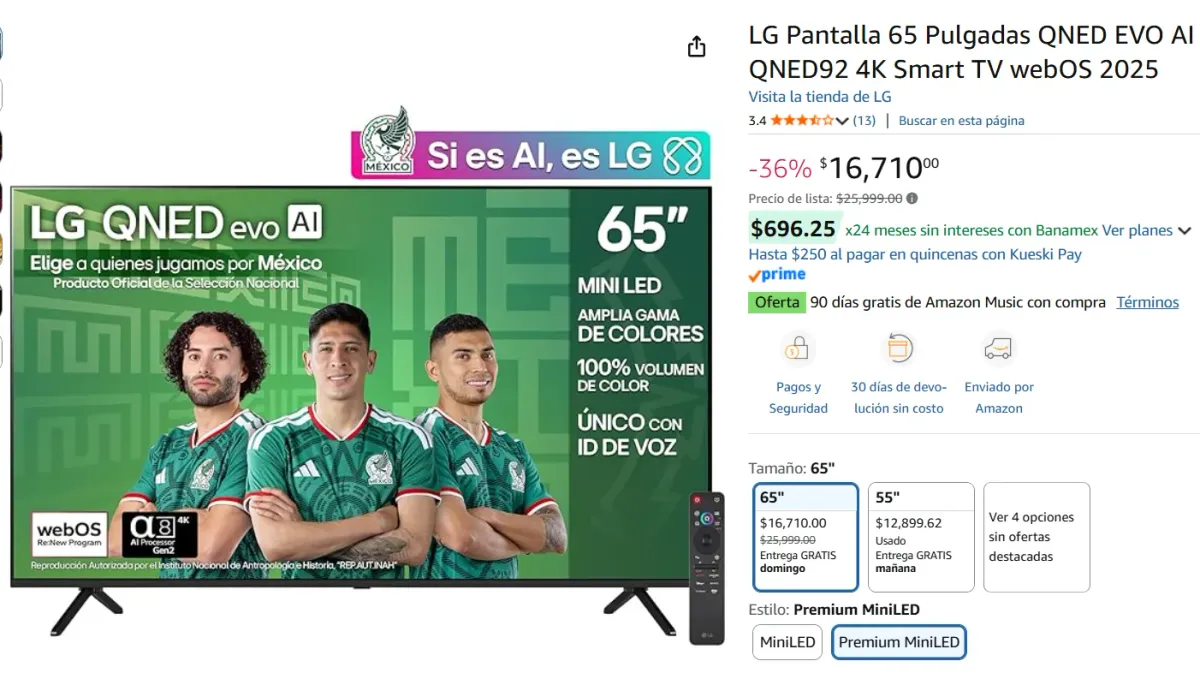 LG Pantalla 65 Pulgadas 