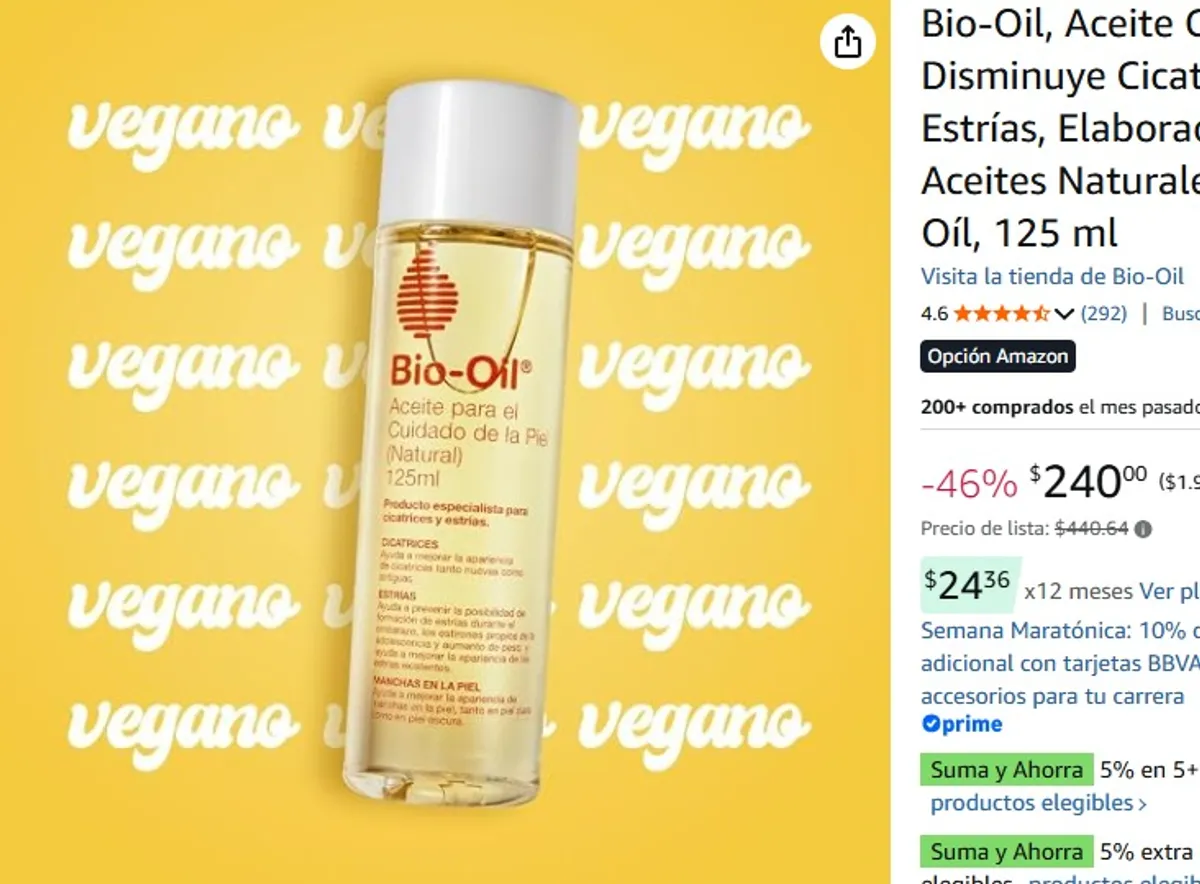 Bio-Oil, Aceite Corporal, Disminuye Cicatrices y Estrías, Elaborado con Aceites Naturales, Skincare Oíl, 125 ml