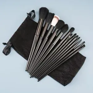 Juego de 13 brochas de maquillaje, kit de maquillaje, correctores de polvo de base, brochas de maquillaje, brochas de maquillaje, color negro