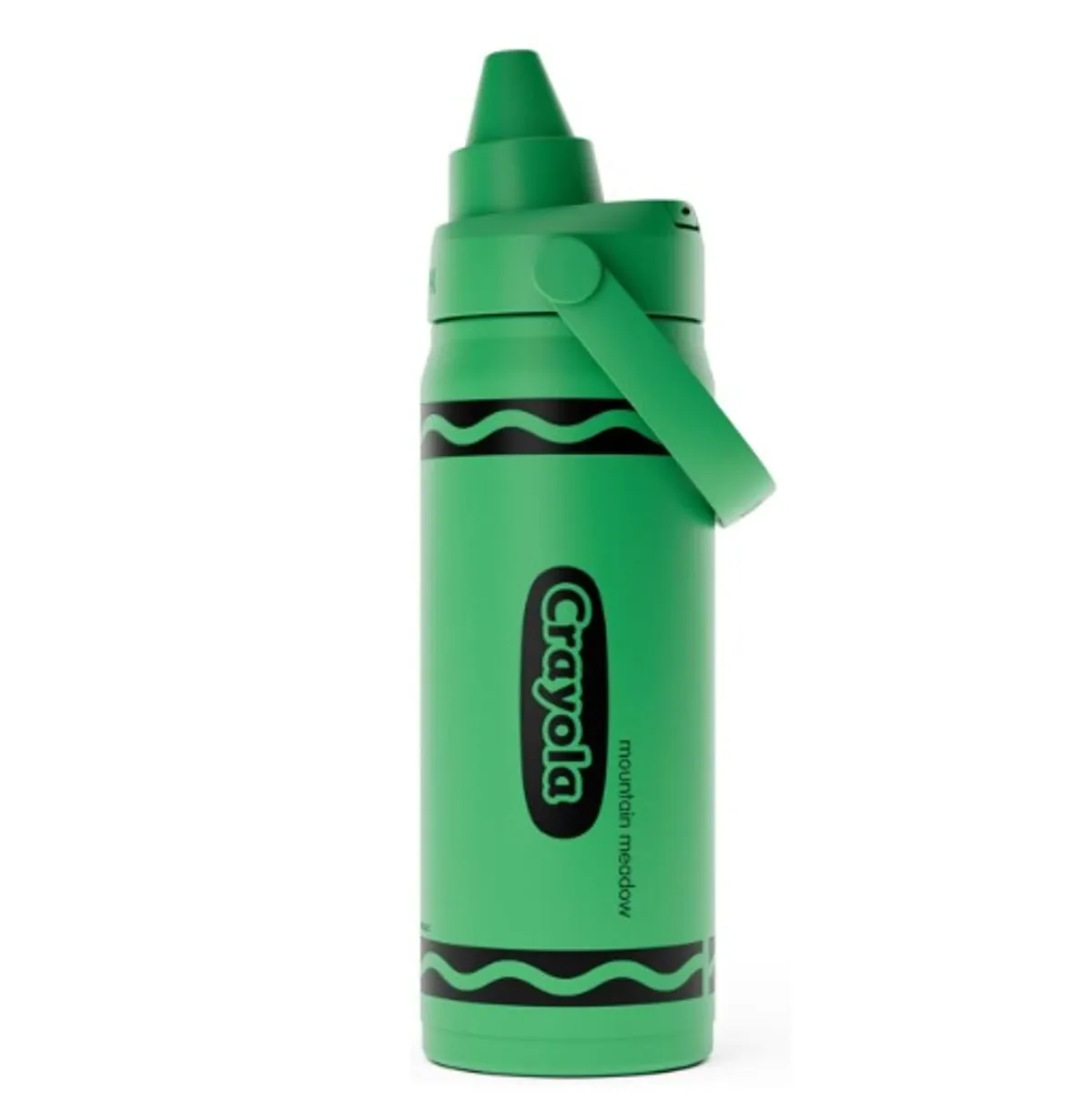 CamelBak Crayola Chug - Botella de agua de acero inoxidable, prado de montaña, 16 onzas | Retención de frío aislada, tapa de chug resistente a derrames, tamaño diario compacto, base de silicona estable