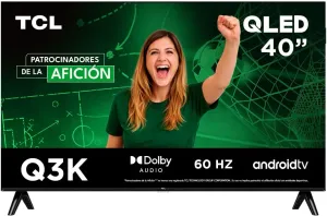 TCL Smart TV Pantalla 40" 40Q3K Android TV FHD QLED Google Cast | Alexa | 2K HDR10| NITS 300 | Panel 60 Hz | Dolby Digital +