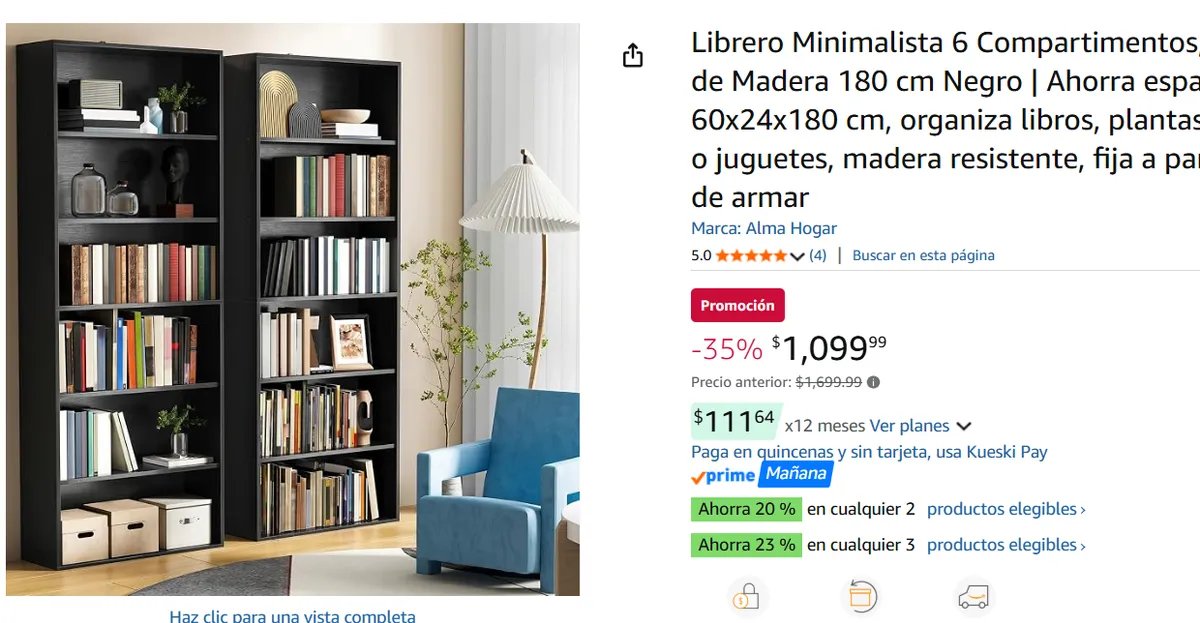 Librero 6 Compartimentos