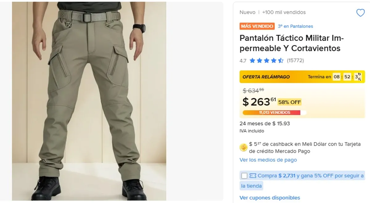Pantalón Táctico Militar Impermeable Y Cortavientos