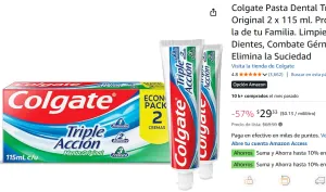 Pasta Dental Triple Acción 2 x 115 ml. 