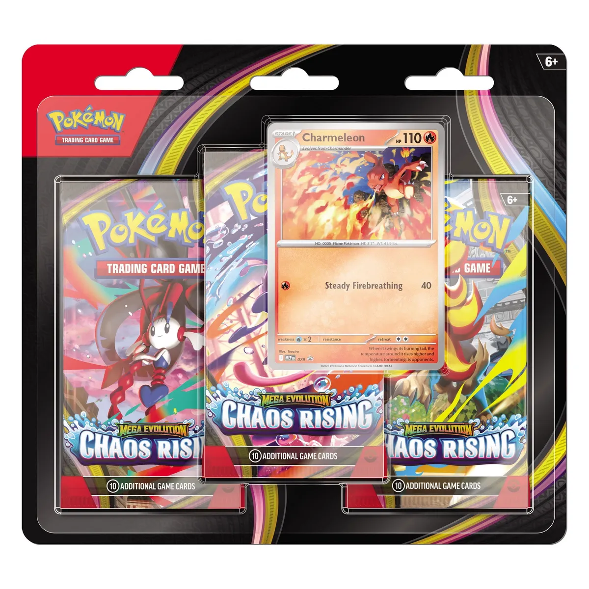 Cartas Coleccionables Pokemon TCG Chaos Rising 3 Pack Blister en Inglés