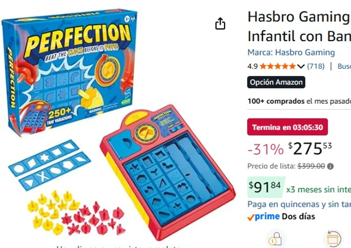 Hasbro Gaming Destreza - Juego de Mesa Infantil con Bandeja Personalizable