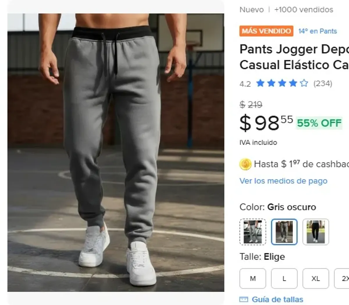 Pants Jogger Deportivo Gym Casual Elástico Calidad