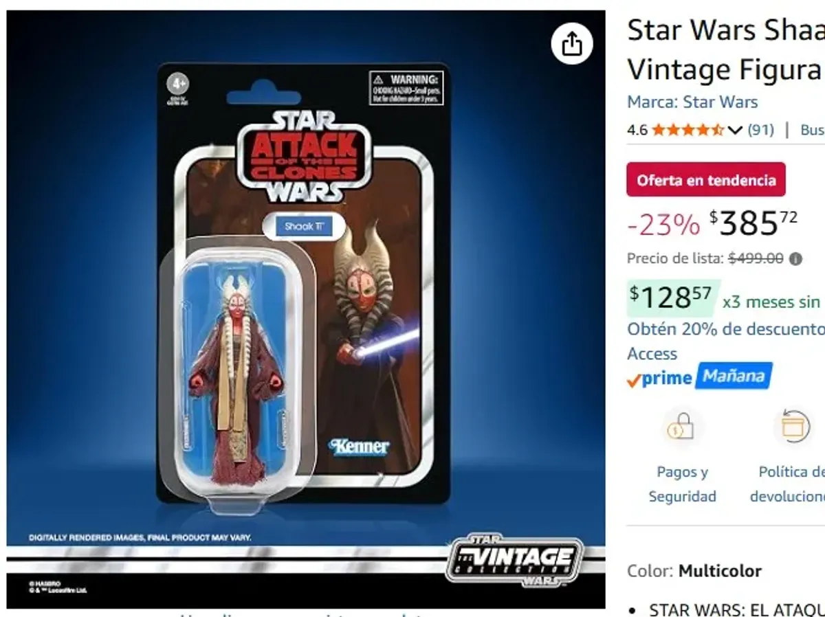 Star Wars Shaak Ti Colección Vintage Figura de 9,5 cm