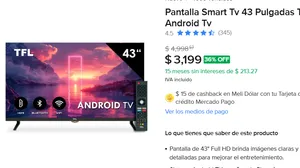 Smart Tv 43 Pulgadas 