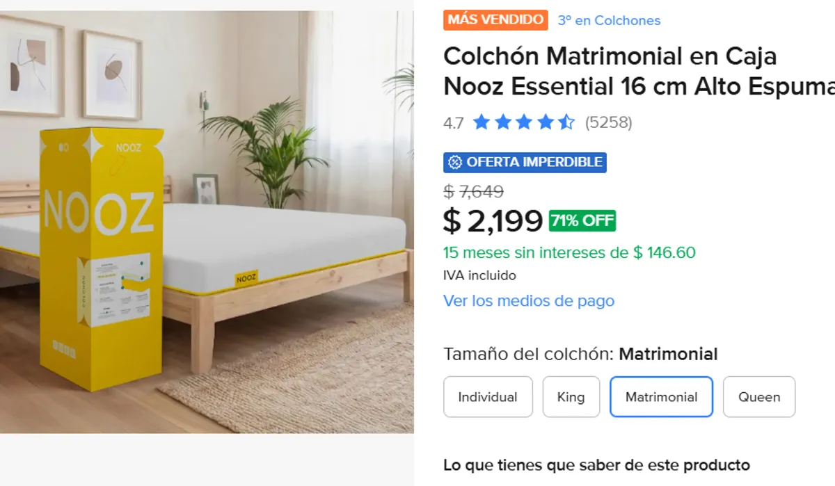 Colchón Matrimonial 