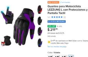 Guantes para Motociclista 
